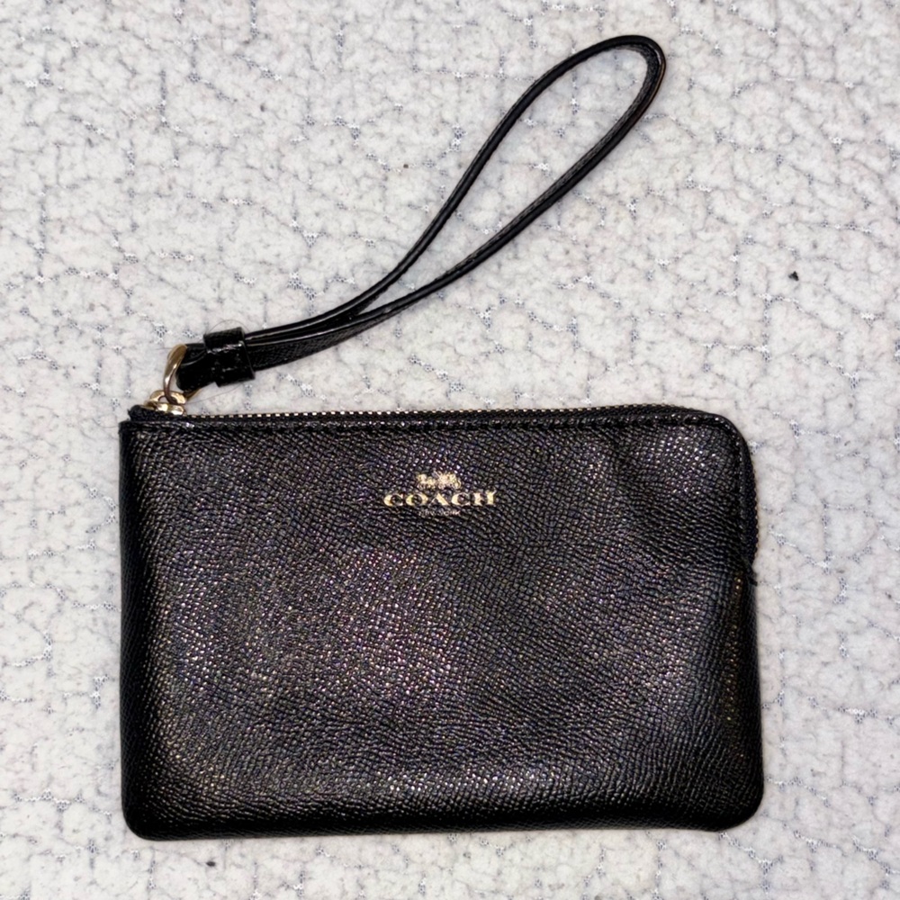 Coach Textured Black Leather Accessory